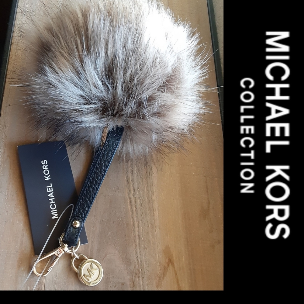 New Giant Michael Kors Pom Keychain